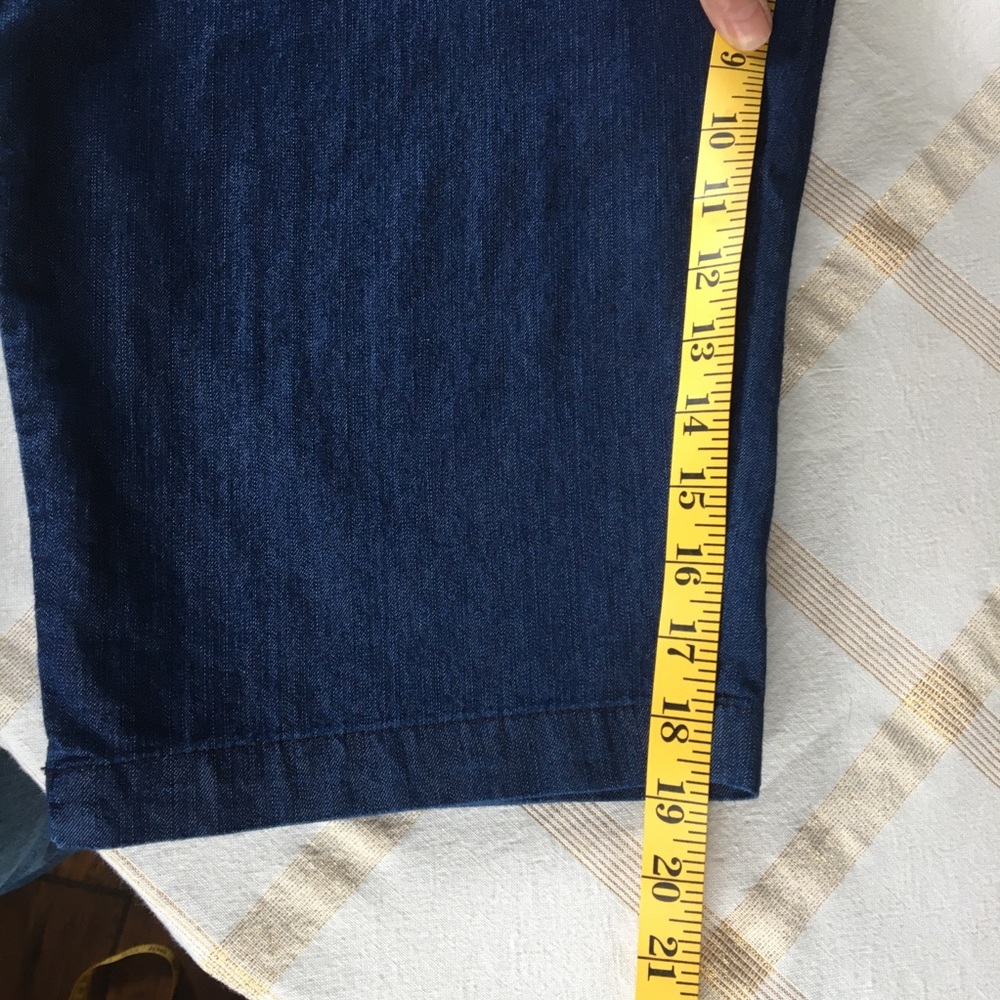 🎁2/$12 SZ16 WHITE STAG LIGHTWEIGHT BLUE DENIM ZIPPER FRONT 76% COTTON CAPRIS - Picture 11 of 13